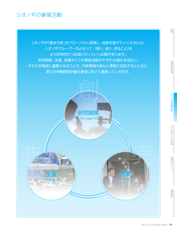 研究開発 生産 シオノギの事業活動 営業