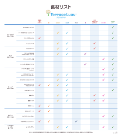 食材リスト - Rock-A-Hula