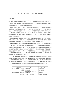 1999年 災害事例