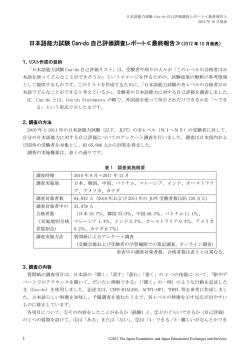 日本語能力試験 Can-do 自己評価調査レポート