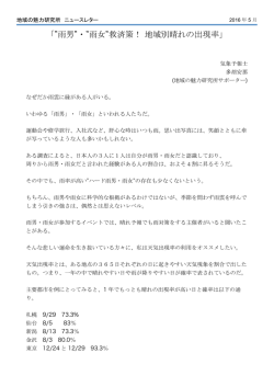 【&rdquo;雨男&rdquo;・&rdquo;雨女&rdquo;救済策！ 地域別晴れの出現率】 2016年GW号