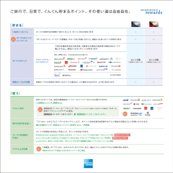 ご旅行で、日常で、ぐんぐん貯まるポイント。その