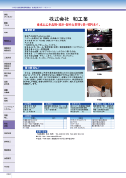 Page 1 いばらき成長産業振興協議会 会員企業プロフィールシート 住所