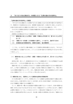 3．「めりはりのある働き方」の前提となる「仕事の進め方の効率化」