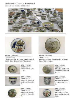 第9回 絵付けコンテスト 審査結果発表