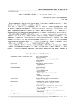 PHACES症候群―見過ごしていたかもしれない？―