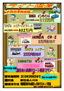 2月25日発売 新型ハイブリッドカー 減税対象車になり