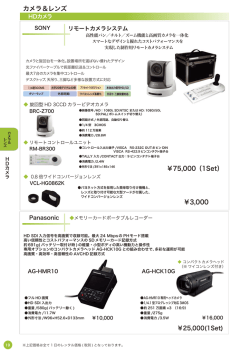 カメラ＆レンズ ￥3000 ￥75000（1Set）