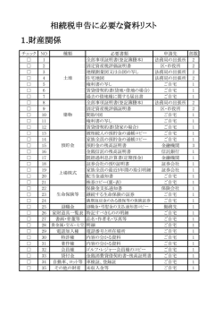 書類のリスト - 中田聡公認会計士事務所へ
