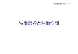 特徴選択と特徴空間