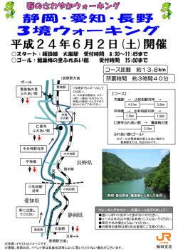 スタート：飯田線 大嵐駅 受付時間 8:30～11:45まで コース距離