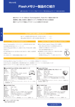Flashメモリー製品のご紹介