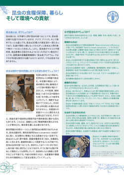 昆虫の食糧保障、暮らし そして環境への貢献 - Food and Agriculture
