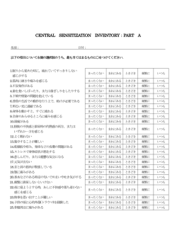 Central Sensitization Inventory - PRIDE