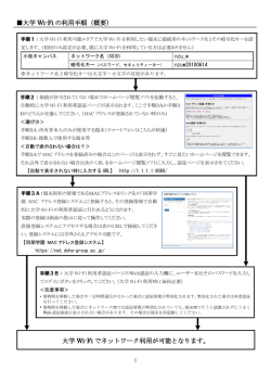 大学Wi-Fiの利用について