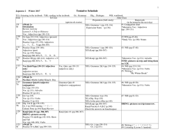 Schedule - East Asian Languages and Cultural Studies