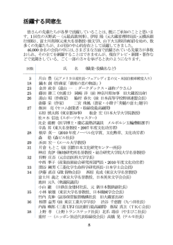 活躍する同窓生