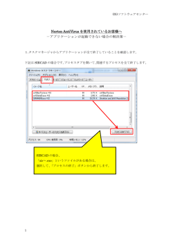 Norton AntiVirus を使用されているお客様へ －アプリケーションが起動
