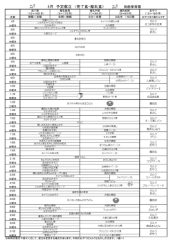 5月 予定献立 （完了食・離乳食） 箕曲保育園