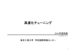 高速化チューニング - TSUBAME計算サービス