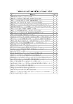 2011年度以前のタイトル一覧はこちらをご覧ください。