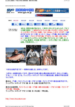 9日は、南西の風が強くなり、11時半に早上がりしましたが、アオリ イカ