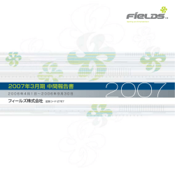 2007年3月期 中間報告書