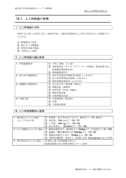 12-1．人工呼吸器の管理