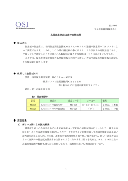 高偏光度測定方法の実験結果