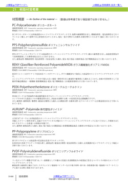 21 樹脂材質概要 21 樹