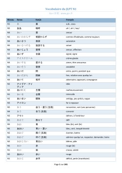 Vocabulaire du JLPT N1 - JLPT-Go