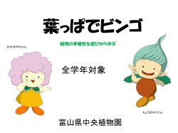 葉っぱでビンゴ - 富山県中央植物園