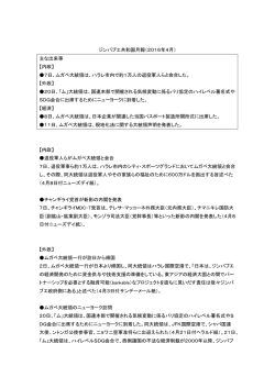 2016年4月 - 在ジンバブエ日本国大使館