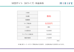 無料 WEBサイト（Mライブ）料金体系