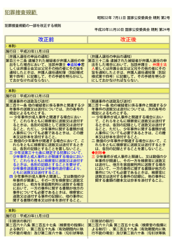 犯罪捜査規範 改正前 改正後 - Westlaw Japan