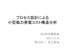 プロセス設計による小型風力発電コスト構造分析荒川 忠一