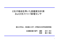 2光子吸収を用いた距離変位計測 および光ファイバ給電センサ