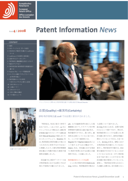 Patent Information News 4/2008 （2008年12月発行）