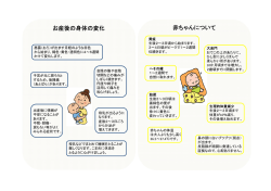 お産後の身体の変化 赤ちゃんについて お産後 身体 変化