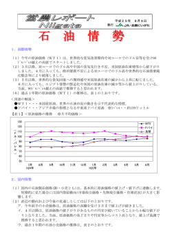（6）過去1年間の原油価格（WTI）の推移は、表1のとおりです。 ＜用語の