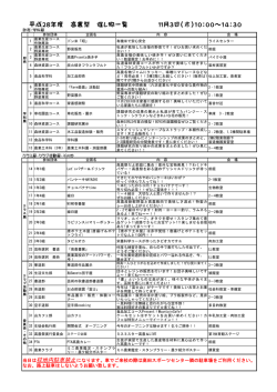 高農祭企画一覧を掲載しました
