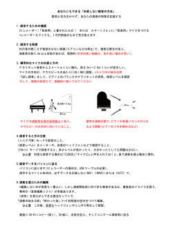 録音方法について（PDF