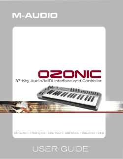 Ozonic User Guide