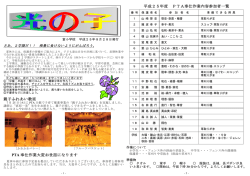 親子ふれあい教室 PTA 奉仕作業大変お世話になります 平成25年度