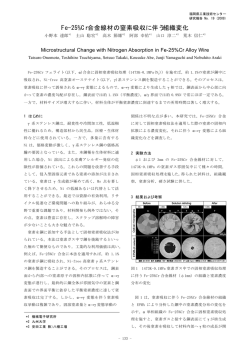 Fe-25%Cr合金線材の窒素吸収に伴う組織変化