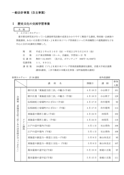 一般会計事業 - 江戸東京博物館