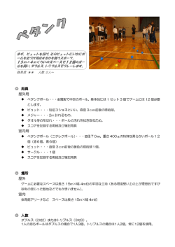 用具 屋外用 ペタンクボール・・・金属製で中空のボール、基本的には 1