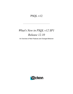 What`s New in PSQL v12