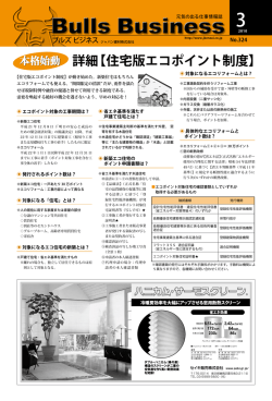 本格始動 詳細【住宅版エコポイント制度】