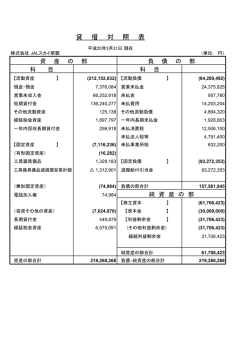 貸 借 対 照 表